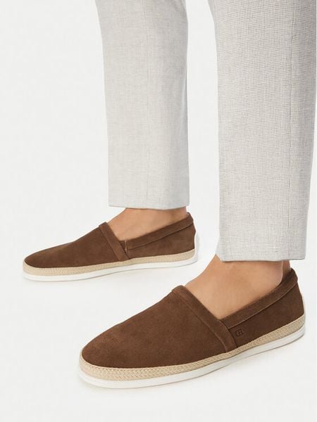 GINO ROSSI Espadryle EO-TOMO-01 126AM Brązowy. Brązowe espadryle Gino Rossi, bez wzorów, ze skóry, bez obcasa, bez zapięcia. Za 183.99 zł.