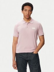 KARL LAGERFELD Polo 745780 563235 Różowy Regular Fit. Czerwone koszulki polo KARL LAGERFELD, m, bez wzorów, z bawełny, bez kołnierzyka, bez ramiączek. Za 309.99 zł.
