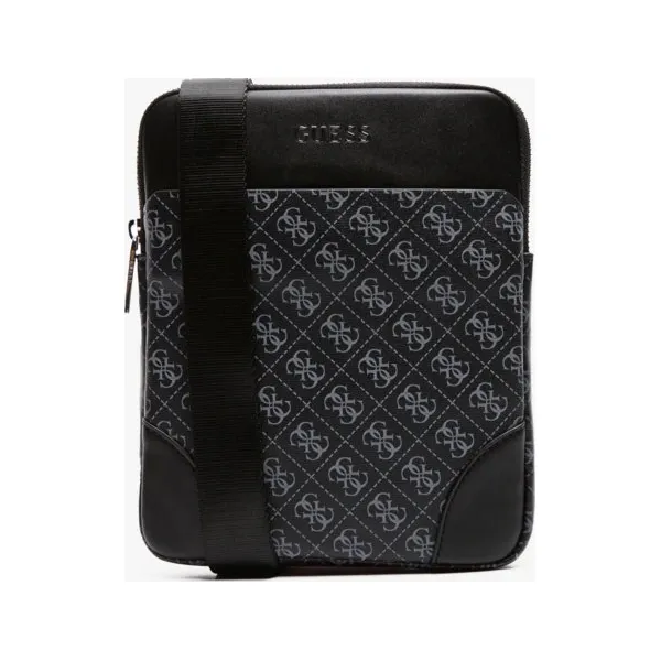 Guess Torba Mahattan Logo Flat Crossbody , czarny, rozmiar ONE SIZE. Czarne torby na ramię Guess, z aplikacjami, z materiału, na ramię, małe, bez dodatków. Za 349.99 zł.