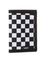 Vans Duży Portfel Męski Slipped VN000C32HU01 Czarny. Czarne portfele Vans, bez wzorów, z materiału. Za 89.99 zł.