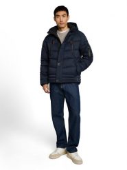 Tom Tailor kurtka pikowana Mężczyźni niebieski, XL. Niebieskie kurtki Tom Tailor, m, bez wzorów, bez kaptura. Za 749.95 zł.