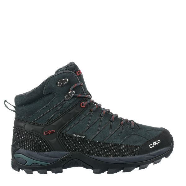 Rigel Mid Trekking Shoes Wp. Czarne buty sportowe casual CMP, bez wzorów, bez zapięcia. Za 456.42 zł.