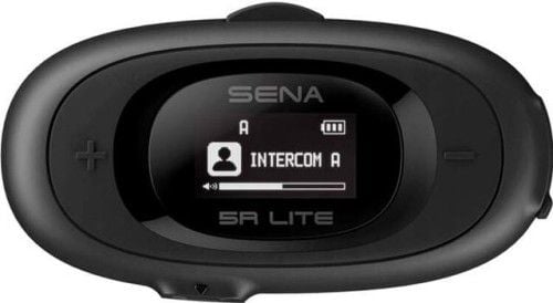 Interkom motocyklowy Sena 5R-01D 5R Lite Bluetooth 5.1 700m z wyświetlaczem LCD i uniwersalnym zestawem mikrofonów na 2 kaski. Słuchawki bezprzewodowe SENA. Za 787.99 zł.