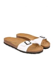 BABUNKERS Family Skórzane klapki w kolorze białym rozmiar: 41. Białe klapki BABUNKERS Family, ze skóry. Za 165.99 zł.