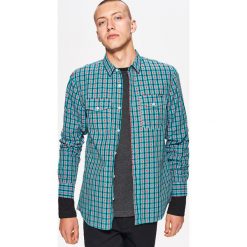 Koszula w drobną kratkę BASIC - Turkusowy. Koszule marki Under Armour. W wyprzedaży za 39.99 zł.