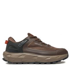 Trekkingi Jack Wolfskin. Brązowe buty trekkingowe Jack Wolfskin, bez wzorów, bez zapięcia. Za 209.99 zł.