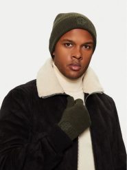 Jack&Jones Zestaw Czapka i Rękawiczki 12264109 Zielony. Zielone czapki zimowe Jack&Jones, bez wzorów, z dzianiny. Za 99.99 zł.