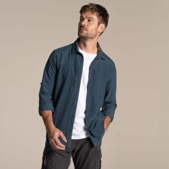 Koszula Craghoppers NosiLife Pro V. Niebieskie koszule Craghoppers, m, bez wzorów, bez kołnierzyka, bez ramiączek. Za 514.20 zł.