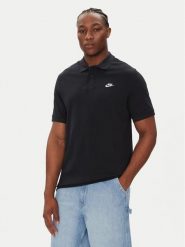 Nike Polo FN3894 Czarny Regular Fit. Czarne koszulki polo sportowe Nike, m, bez wzorów, z bawełny, bez kołnierzyka, bez ramiączek. Za 149.00 zł.