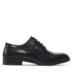Półbuty Pikolinos. Czarne eleganckie półbuty Pikolinos, bez wzorów, bez obcasa, bez zapięcia. Za 519.99 zł.