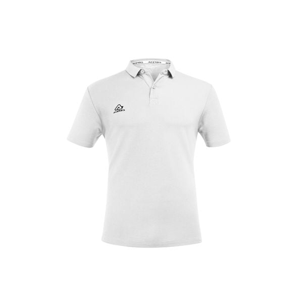 Polo Acerbis Atlantis. Białe koszulki polo ACERBIS, bez wzorów, bez kołnierzyka, bez ramiączek, do piłki nożnej. Za 152.00 zł.