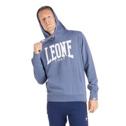 Leone 1947 Apparel Bluzy z kapturem męskie. Niebieskie bluzy LEONE 1947 APPAREL, m, bez wzorów, z bawełny, z kapturem. Za 147.31 zł.