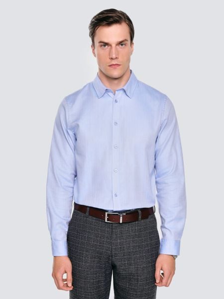 Koszula męska slim bawełniana błękitna Guberno 400. Niebieskie koszule BIG STAR, l, bez wzorów, z bawełny, bez kołnierzyka, bez ramiączek. W wyprzedaży za 99.99 zł.