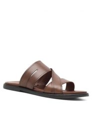 Gino Rossi Klapki MARCELLO-01 MB Brązowy. Brązowe klapki Gino Rossi, ze skóry. Za 199.99 zł.