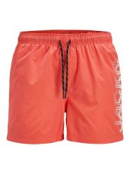 Jack & Jones Szorty kąpielowe "Maui" w kolorze koralowym rozmiar: XL. Czerwone kąpielówki Jack & Jones, xl, bez wzorów, z materiału. Za 79.59 zł.