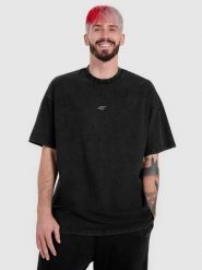 4F T-shirt oversize gładki męski 4F x Tomasz Fornal - szary L. Szare t-shirty sportowe 4F, z aplikacjami, z materiału, bez ramiączek. Za 99.99 zł.