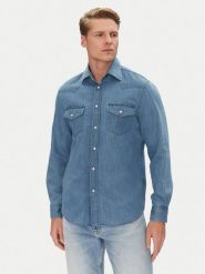Tommy Hilfiger Koszula jeansowa MW0MW39903 Niebieski Regular Fit. Niebieskie koszule Tommy Hilfiger, m, bez wzorów, z bawełny, bez kołnierzyka, bez ramiączek. Za 449.99 zł.