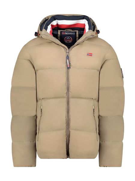 Geographical Norway Kurtka pikowana "Ancelo" w kolorze beżowym rozmiar: XXL. Brązowe kurtki Geographical Norway, xxl, z aplikacjami, bez kaptura. Za 205.45 zł.
