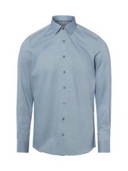 Olymp Level Five Koszula łatwa w prasowaniu Mężczyźni Slim Fit Bawełna niebieski, 40. Niebieskie koszule OLYMP Level Five, m, bez wzorów, z bawełny, bez kołnierzyka, bez ramiączek. Za 279.95 zł.