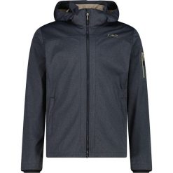 Lekką kurtka z kapturem softshell CMP. Szare kurtki CMP, na jesień, bez wzorów, z materiału, z kapturem. Za 361.70 zł.