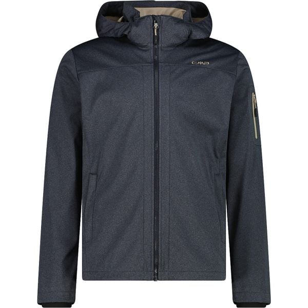Lekką kurtka z kapturem softshell CMP. Szare kurtki CMP, na jesień, bez wzorów, z materiału, z kapturem. Za 361.70 zł.