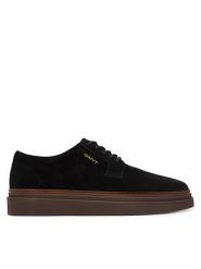 Gant Półbuty 33633382 Czarny. Czarne eleganckie półbuty GANT, bez wzorów, ze skóry, bez obcasa, bez zapięcia. Za 629.99 zł.