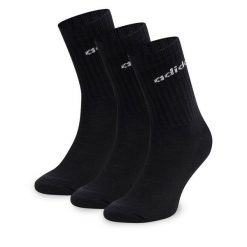 Zestaw 3 par wysokich skarpet unisex adidas. Czarne skarpety Adidas, bez wzorów. Za 49.99 zł.