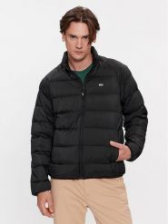 Tommy Jeans Kurtka puchowa Essential DM0DM17984 Czarny Regular Fit. Czarne kurtki Tommy Jeans, m, bez wzorów, z jeansu, bez kaptura. Za 599.99 zł.