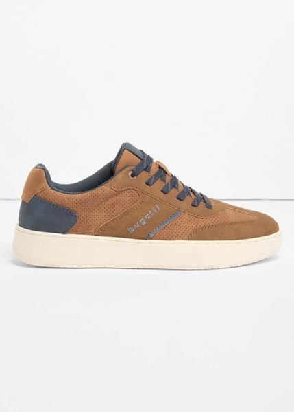 Sneakersy Bugatti. Brązowe buty sportowe casual bonprix, bez wzorów, bez zapięcia. Za 104.99 zł.