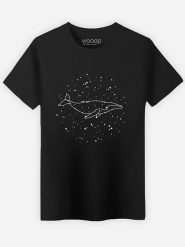WOOOP Koszulka "Whale Constellation" w kolorze czarnym rozmiar: XXL. Czarne bezrękawniki Wooop, xxl, bez wzorów, z bawełny, bez kołnierzyka, bez ramiączek. Za 56.53 zł.