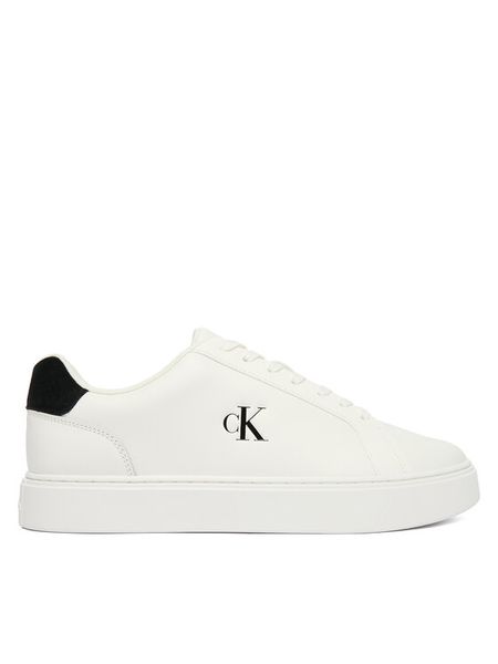 Calvin Klein Sneakersy Classic Cupsole Laceup Lth YM0YM01435 Biały. Białe buty sportowe casual CALVIN KLEIN, bez wzorów, ze skóry, bez zapięcia. Za 409.99 zł.