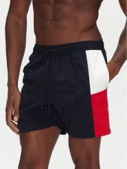 Tommy Hilfiger Szorty kąpielowe UM0UM03483 Granatowy Slim Fit. Niebieskie kąpielówki Tommy Hilfiger, m, bez wzorów, z syntetyku. Za 229.99 zł.