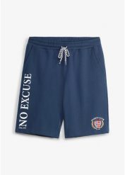 Szorty dresowe z czystej bawełny organicznej. Niebieskie krótkie spodenki sportowe bonprix, l, bez wzorów, z bawełny. Za 79.99 zł.