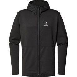 Kurtka turystyczna Haglöfs Mulet. Czarne kurtki Haglöfs, bez wzorów, bez kaptura. W wyprzedaży za 549.50 zł.