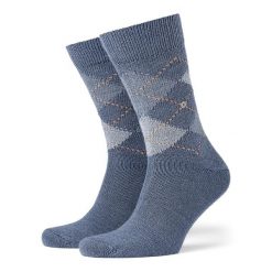 Skarpetki Burlington Preston. Niebieskie skarpety Burlington, bez wzorów, z poliamidu. Za 109.00 zł.