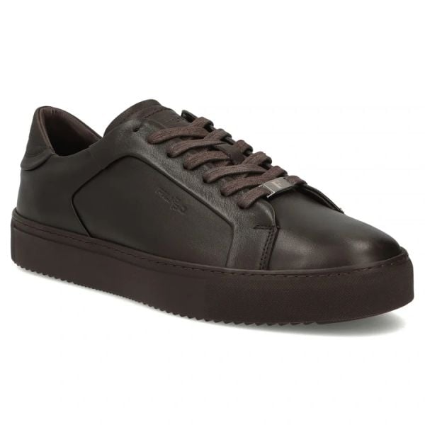 Skórzane półbuty męskie sneakersy brązowe Filippo MP8274. Brązowe buty sportowe casual Filippo, bez wzorów, ze skóry, bez zapięcia. Za 299.99 zł.