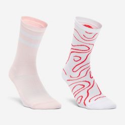 Skarpetki fitness Domyos wysokie 2 pary. Skarpety DOMYOS, bez wzorów, z dzianiny. Za 29.99 zł.