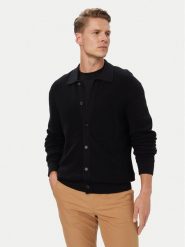 BOSS Kardigan C-Laconico 50565524 Czarny Regular Fit. Czarne swetry rozpinane Boss, m, bez wzorów, z bawełny, bez kołnierzyka, bez ramiączek. Za 899.99 zł.