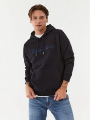 Pepe Jeans Bluza Ryan Hoodie PM582328 Granatowy Regular Fit. Niebieskie bluzy Pepe Jeans, l, bez wzorów, z bawełny, bez kaptura. Za 339.99 zł.