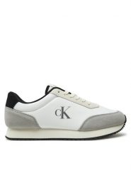 Calvin Klein Jeans Sneakersy Retro Runner Iconic Snk YM0YM01119 Biały. Białe buty sportowe casual Calvin Klein Jeans, bez wzorów, z jeansu, bez zapięcia. Za 249.99 zł.