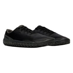 Buty biegowe Merrell Vapor Glove 7 Czarny 278g. Czarne buty turystyczne Merrell, bez wzorów, z materiału, bez zapięcia, do biegania. Za 536.95 zł.
