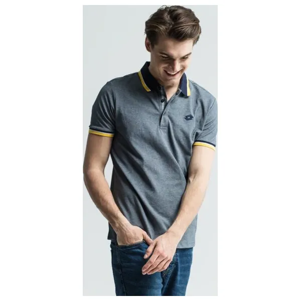 Lotto Polo L73 Plus Pq , granatowy, rozmiar L. Niebieskie koszulki polo sportowe Lotto, l, bez wzorów, z materiału, bez kołnierzyka, bez ramiączek. Za 79.99 zł.
