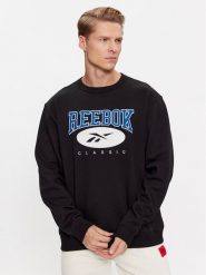 Reebok Bluza Archive Essentials II0696 Czarny Regular Fit. Czarne bluzy Reebok, l, bez wzorów, z syntetyku, bez kaptura. Za 169.99 zł.