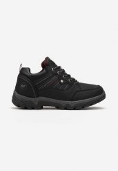 Czarne Buty Trekkingowe ze Sznurowaniem Gometti. Czarne buty trekkingowe Born2be, bez wzorów, przed kostkę, bez zapięcia. W wyprzedaży za 118.99 zł.