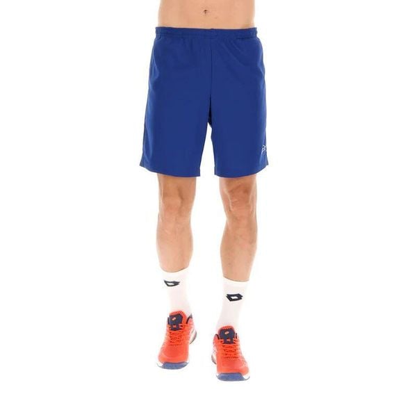 Spodenki tenisowe męskie Lotto Squadra III short 9. Niebieskie krótkie spodenki sportowe Lotto, m, bez wzorów, z materiału. Za 145.00 zł.