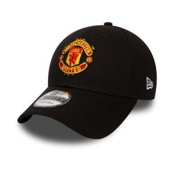Czapka z daszkiem Manchester United - licencjonowana New Era. Czarne czapki z daszkiem New Era, bez wzorów. Za 100.04 zł.