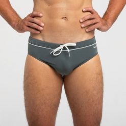 Slipki pływackie męskie Nabaiji 100 Pep. Odzież kąpielowa NABAIJI, l, bez wzorów, z materiału, eleganckie. W wyprzedaży za 29.99 zł.