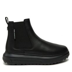 Sztyblety KARL LAGERFELD. Czarne sztyblety KARL LAGERFELD, bez wzorów, bez obcasa, bez zapięcia. Za 1,039.00 zł.