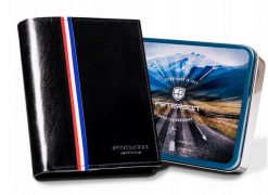 Portfel skórzany Peterson [D] PTN 22310-VT-A czarny. Czarne portfele Peterson, bez wzorów, ze skóry. Za 109.99 zł.