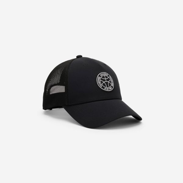 Czapka z daszkiem fitness Domyos. Czarne czapki z daszkiem DOMYOS, bez wzorów, z materiału. Za 39.99 zł.